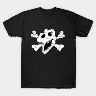 T-Rex Dinosaur Pirates Skull T-Shirt